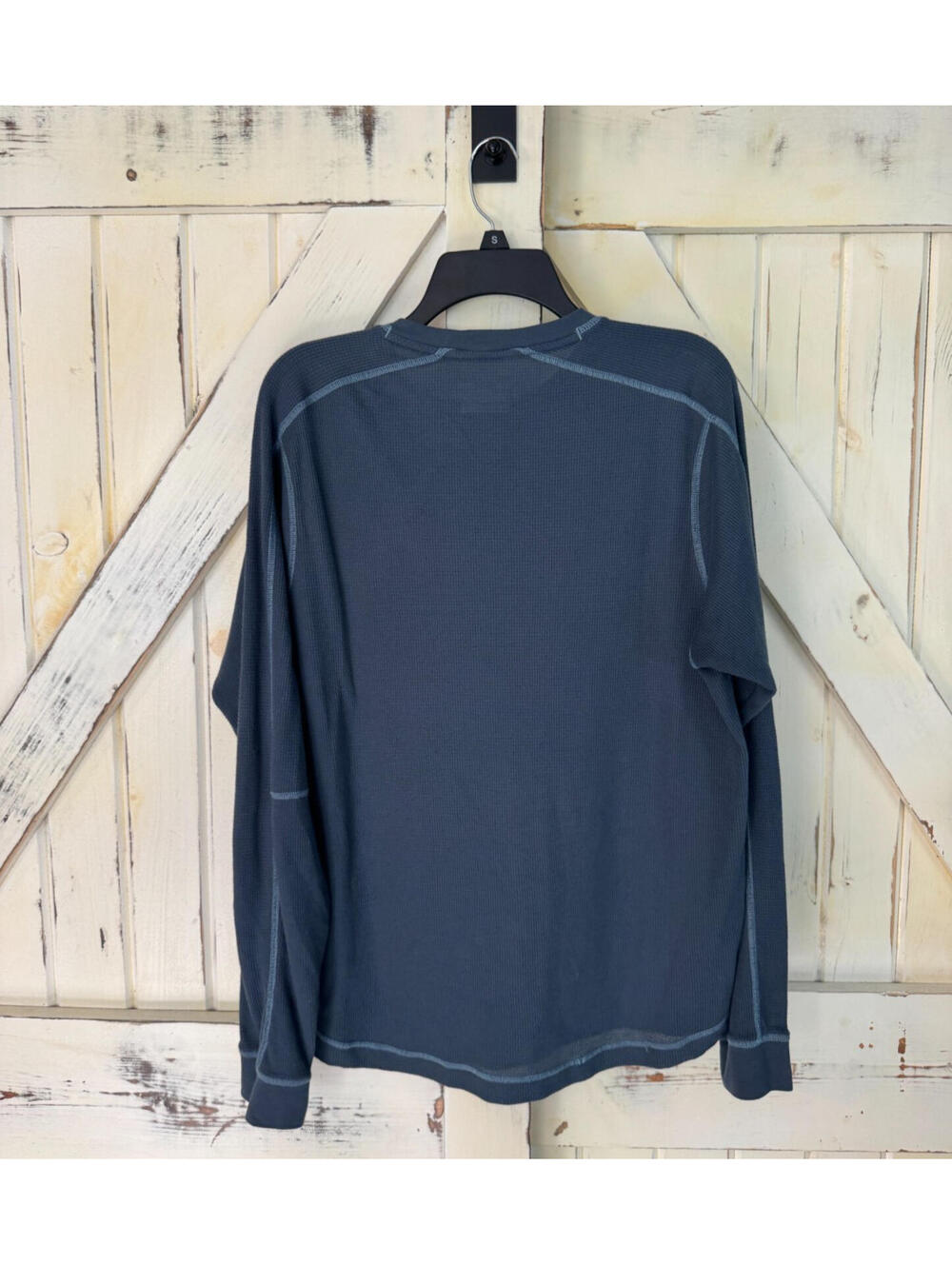 Under Armour Mens Waffle Knit Thermal Shirt Large Navy Long Sleeve AllSeasonGear - Picture 3 of 4